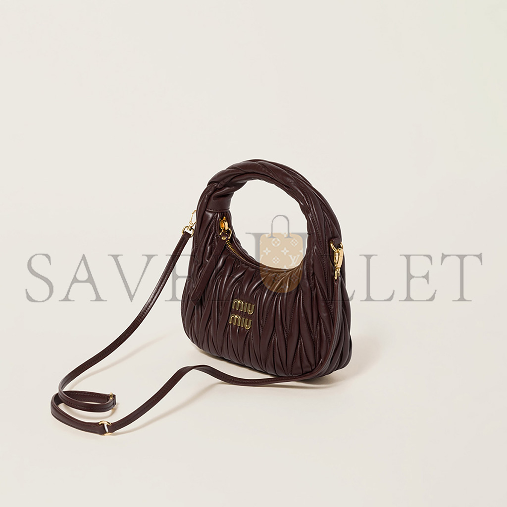M1v M1v wander matelassÉ nappa leather hobo bag 5bc125 (20*17*6cm)